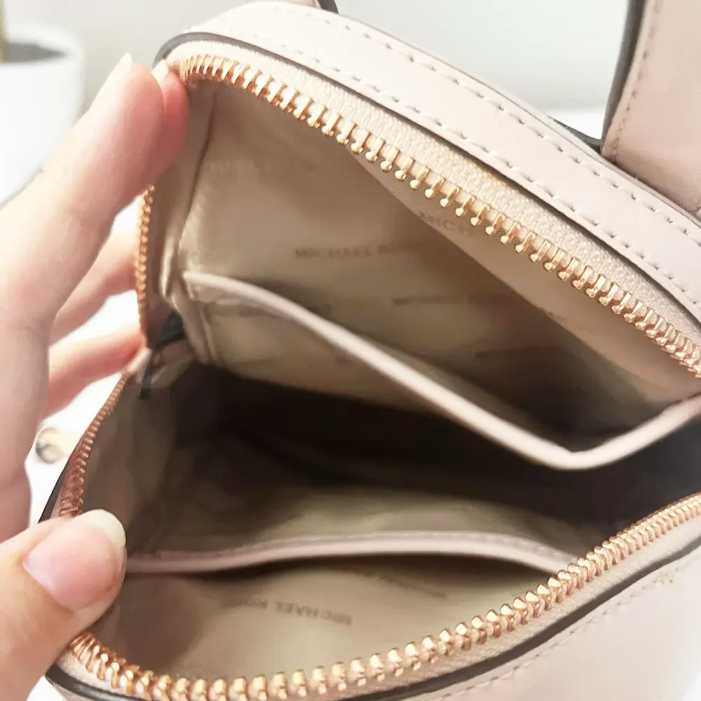 MK Michael Kors Rhea Mini Studded Backpack Pink Rose Gold
